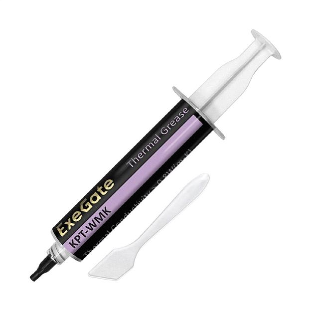 Exegate EX293380RUS Термопаста ExeGate KPT-WMK (0,8 Вт/(м•К), 20г, шприц с лопаткой) фото 1