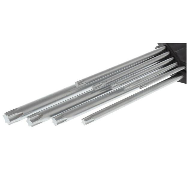 Набор Длинных Г-Образных Ключей TORX С Отверстием T10-T50 9 Шт FT-007 фото 3