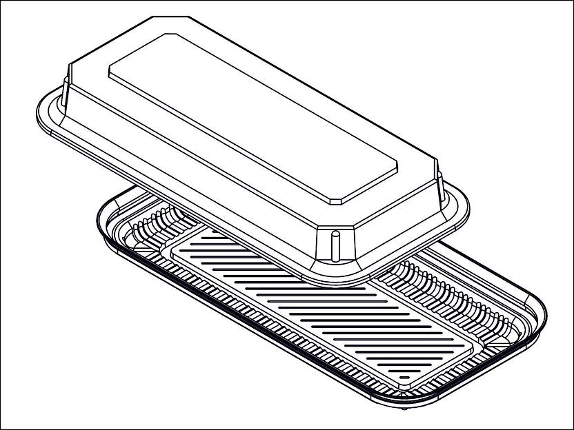 Лоток для пирожных Коррекс Л-22 прямоугольный ОПТ фото 2