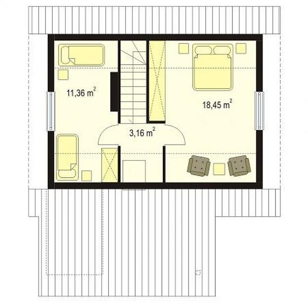 Проект каркасного дома «КД-830-25 под ключ фото 3