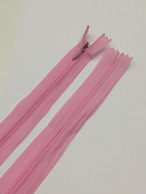 Молния потайная 20см.  Розовый фото 1