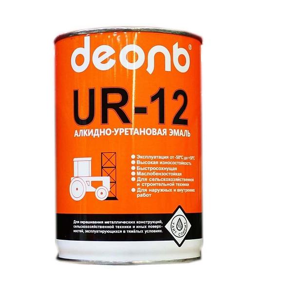 Автоспецэмаль UR-12 ДЕОЛЬ быстросохнущая белая глянцевая 20 кг фото 1