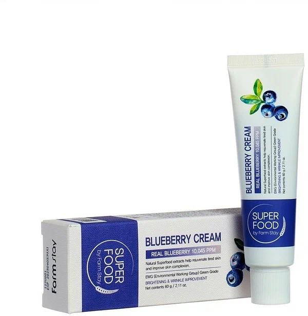 Крем для лица с черникой FARM STAY Superfood Blueberry Cream ОПТ фото 1