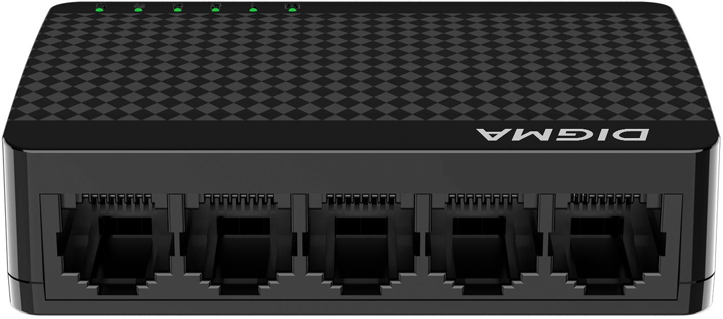 Коммутатор Digma DSW-305FE 5x100Mb неуправляемый фото 1