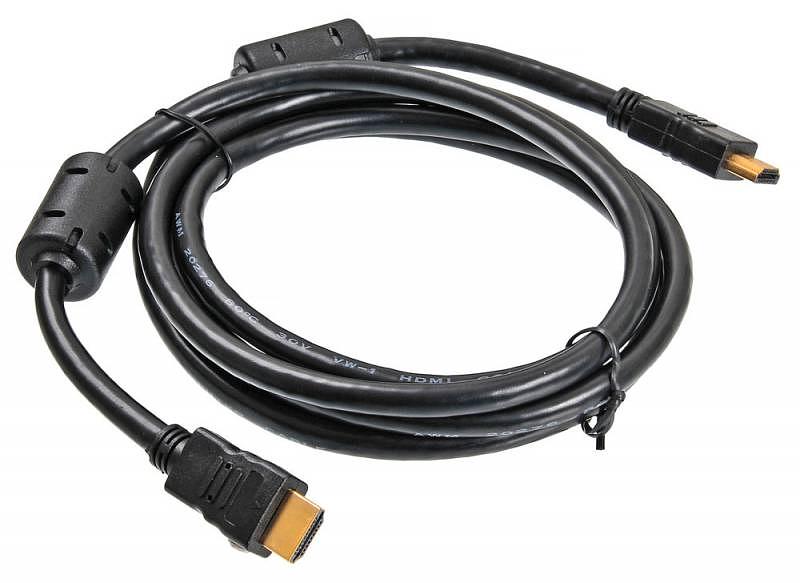 Кабель аудио-видео Buro HDMI 1.4 HDMI (m)/HDMI (m) 1.8м. феррит.кольца черный (HDMI-19M/19M-1.8M-MG) фото 1