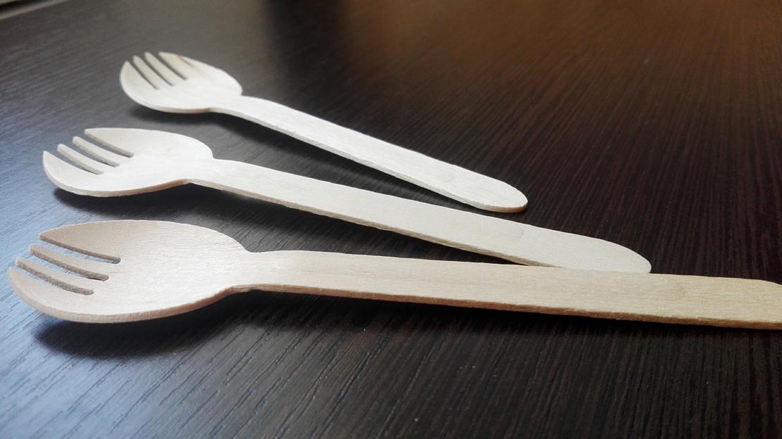 Ложка-вилка одноразовая 160 мм ОПТ фото 8