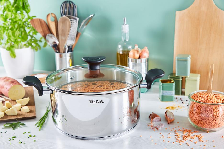 Кастрюля Tefal Primary E3084674 5.2л. d=24см (с крышкой) стальной (2100120958) фото 5