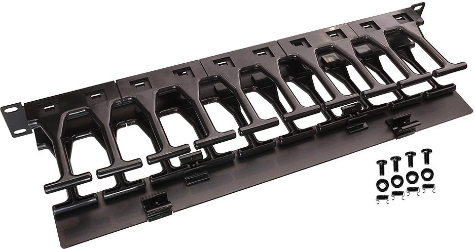 Кабельный органайзер горизонтальный Lanmaster LAN-ORG-PF/S-2U односторонний пальцы 2U шир.:19" фото 2