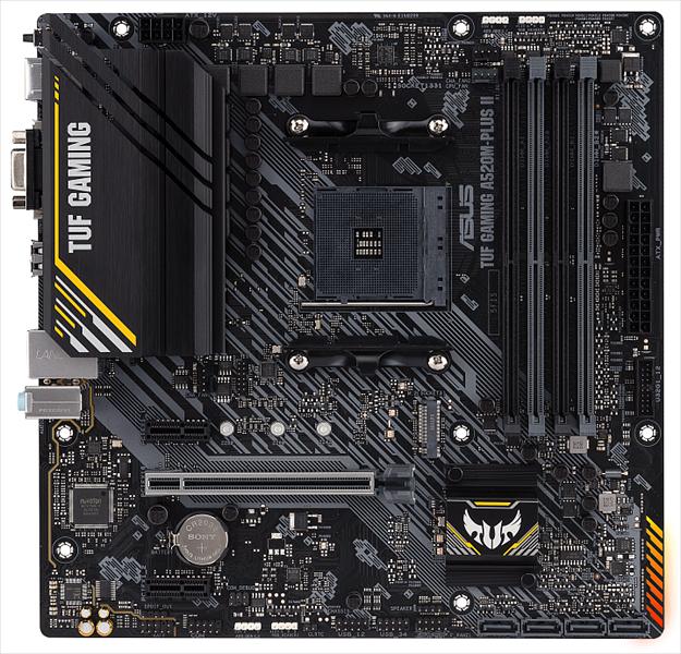 Материнская плата Asus TUF GAMING A520M-PLUS II Soc-AM4 AMD A520 4xDDR4 mATX AC`97 8ch(7.1) GbLAN RAID+VGA+HDMI+DP фото 1
