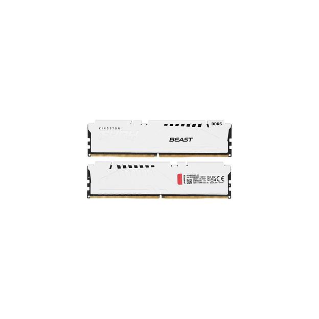 Оперативная память Kingston Fury Beast KF564C32BWK2-32 DDR5 - 2x 16ГБ 6400МГц, DIMM, White, Ret фото 1