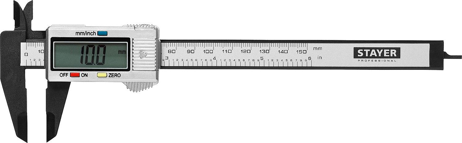 STAYER 150 мм, электронный штангенциркуль (34411-150) фото 1