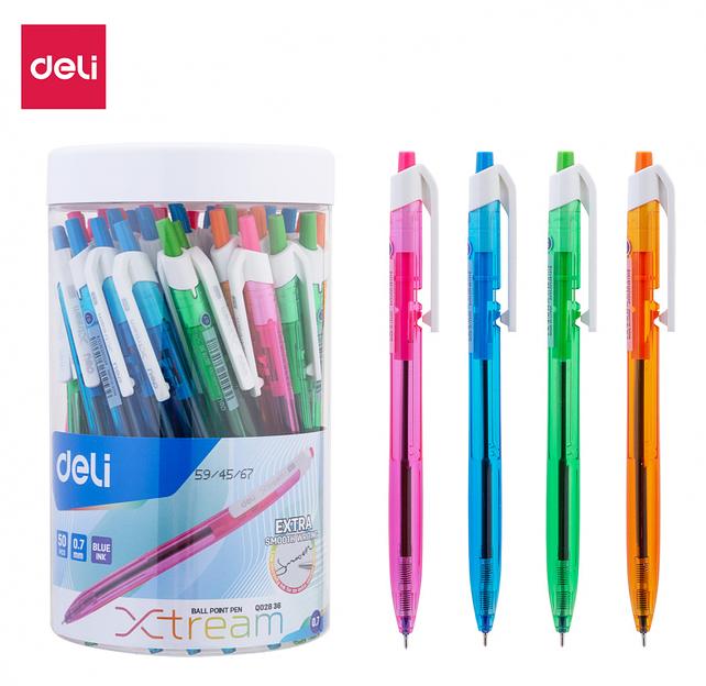 Ручка шариковая Deli EQ02836-1 X-tream авт. 0.7мм ассорти синие чернила фото 1