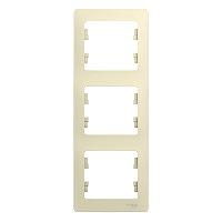 Systeme electric GSL000207 GLOSSA 3-постовая РАМКА, вертикальная, БЕЖЕВЫЙ фото 6