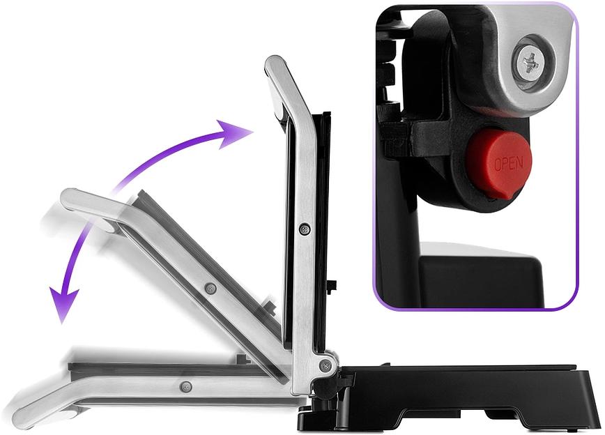 Электрогриль Kitfort КТ-3664 2000Вт серебристый/черный фото 5