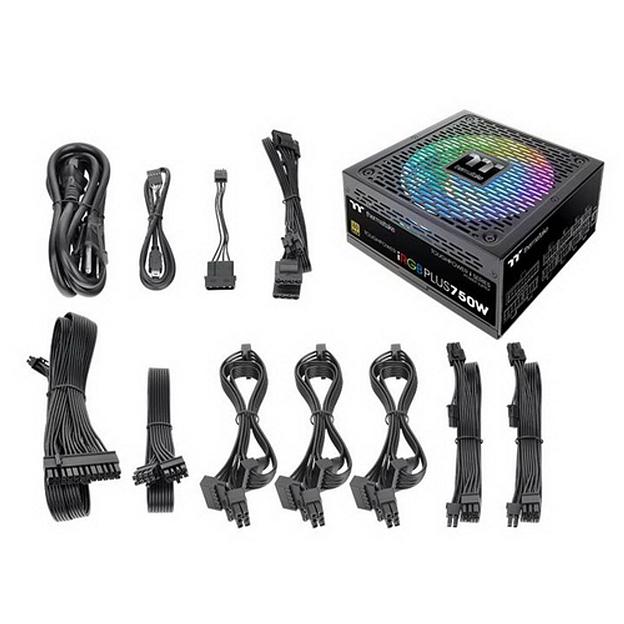 Блок питания Thermaltake ATX 750W Toughpower iRGB Plus 80+ gold (24+4+4pin) APFC 140mm fan color LED 9xSATA Cab Manag RTL фото 5