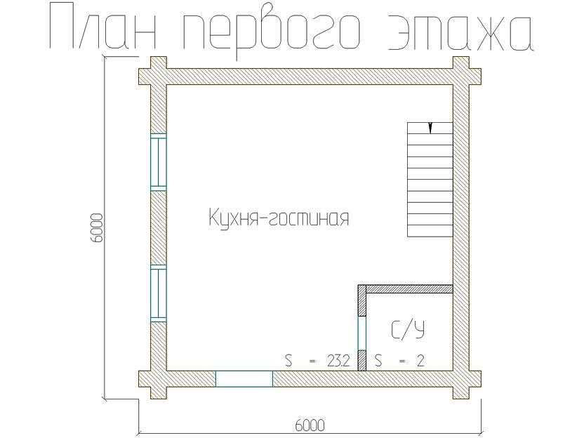 Проект дома ДД-50-4 6x6 фото 6
