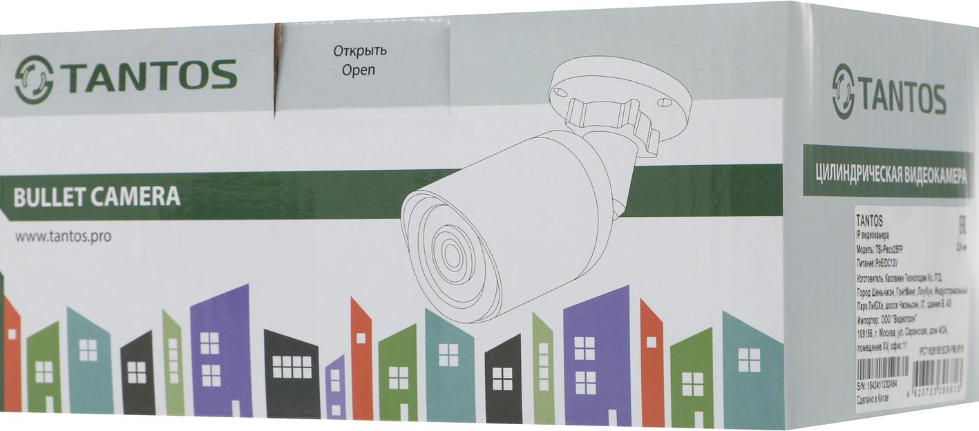 Камера видеонаблюдения IP Tantos TSi-Peco25FP 2.8-2.8мм цв. корп.:белый/черный (00-00122951) фото 7