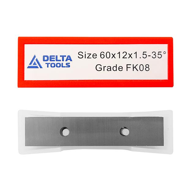 Пластина твердосплавная 60х12х1,5 мм 35 FK08 для МДФ, ДСП Delta tools red box фото 3