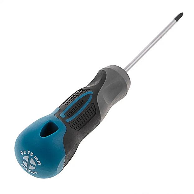 Отвертка, PH0x75 мм, S2, 3к рукоятка фото 2