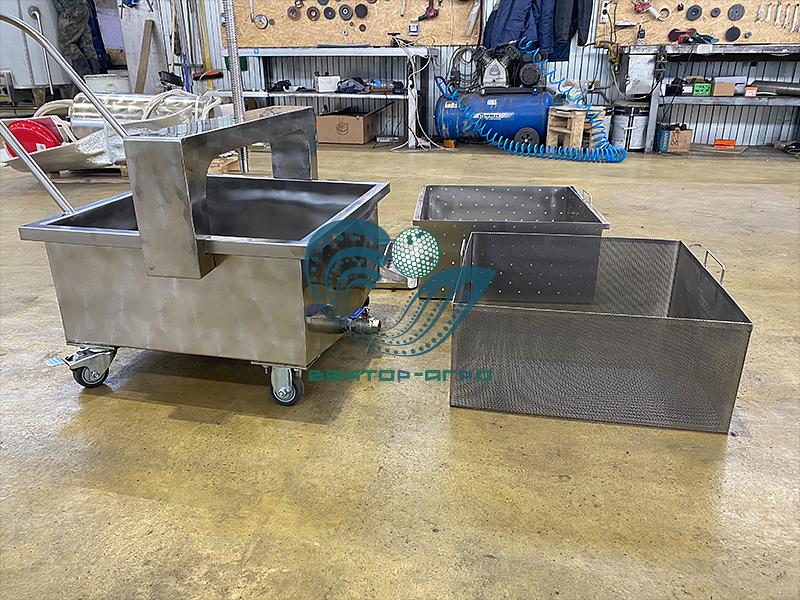 Пресс-тележка для творога 250 литров фото 7