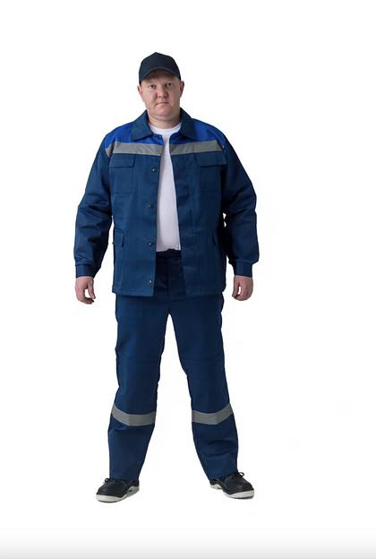 Костюм мужской рабочий «Трудовик» синий, опт фото 3