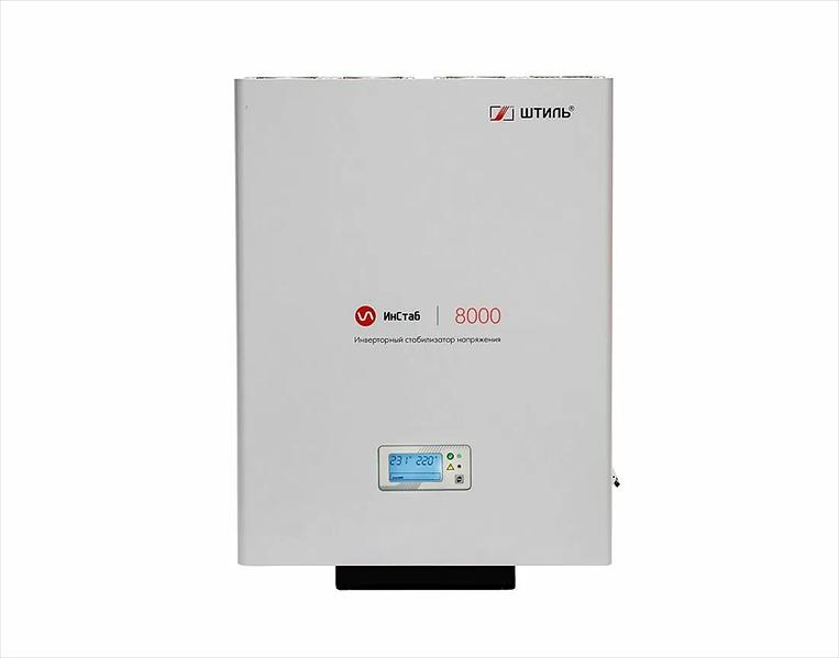 ШТИЛЬ Стабилизатора напряжения: 8000 ВА; инверторный; вх 90-310В; вых 216/224В; настенный (IS8000) фото 1