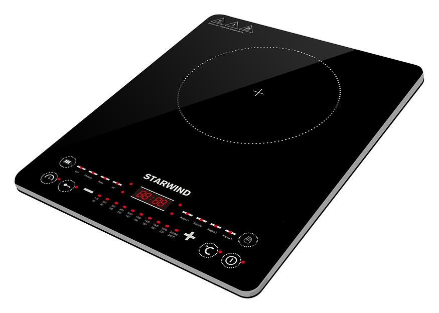 Плита Индукционная Starwind STI-1001 черный стеклокерамика (настольная) фото 2