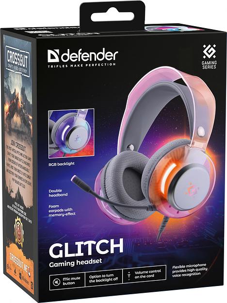 Игровая гарнитура DEFENDER (62490) Glitch белый, RGB фото 10