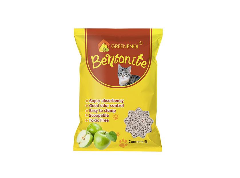 Наполнитель комкующийся для кошачьего туалета с ароматом яблока ENQI 5 л фото 1