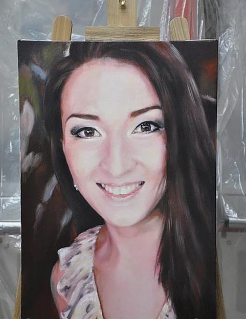 Одинарный портрет маслом на холсте по фото на заказ от творческой мастерской «Лотос» г. Астана фото 1