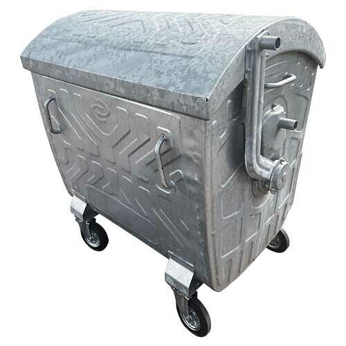 Контейнер оцинкованный 1100 л для твердых отходов фото 1