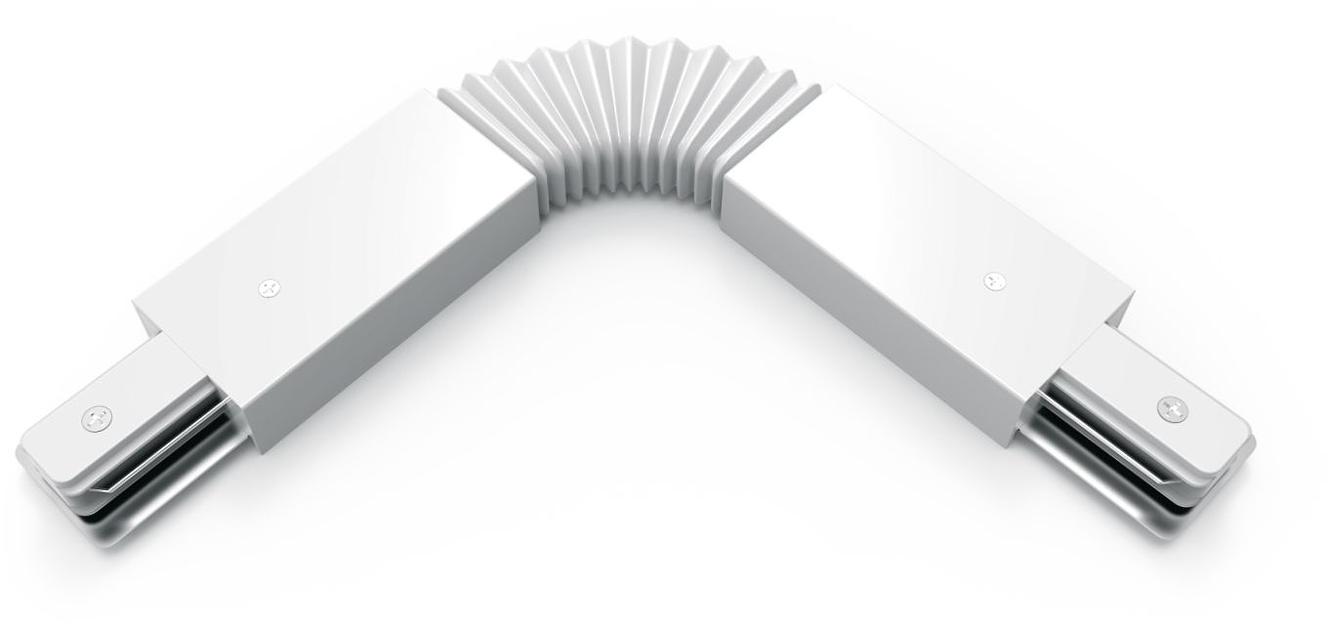 Коннектор для трековых шинопроводов гибкий (I) белый однофазный Gauss Gauss TR118 фото 1