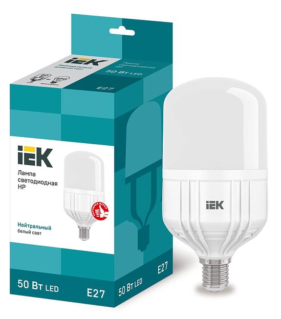 Лампа светодиодная LED 50вт Е27 белый (LLE-HP-50-230-40-E27) фото 1