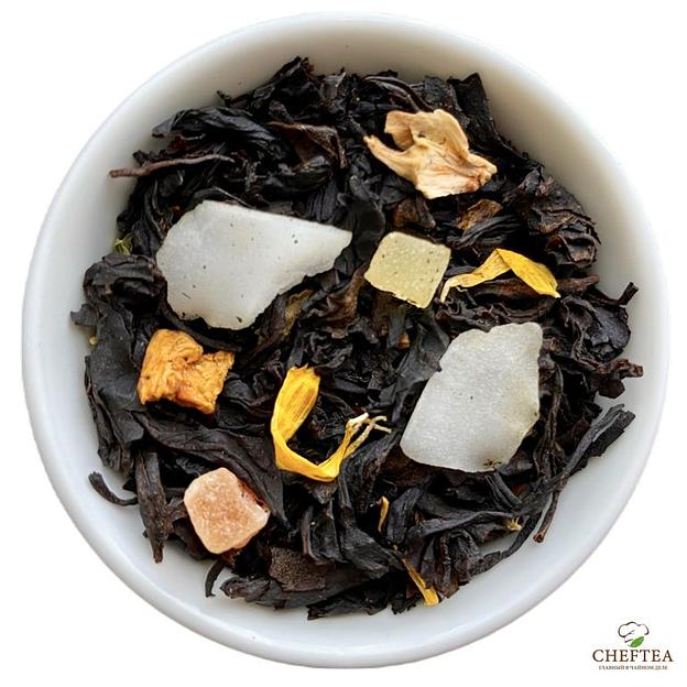 Чёрный чай CHEFTEA «Пина Колада» с кокосом и ананасом 200 г фото 1
