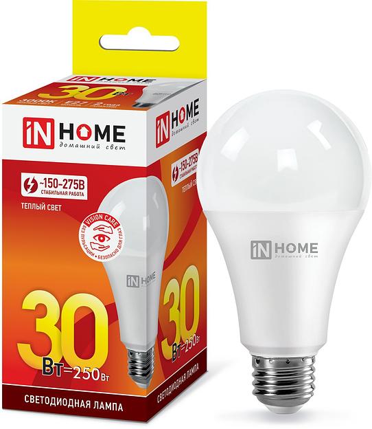 Лампа светодиодная LED-A70-VC 30Вт 230В Е27 3000К 2700Лм IN HOME фото 1