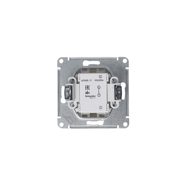 Systeme electric ATN000311 ATLASDESIGN 1-клавишный ВЫКЛЮЧАТЕЛЬ, сх.1, 10АХ, механизм, АЛЮМИНИЙ фото 4
