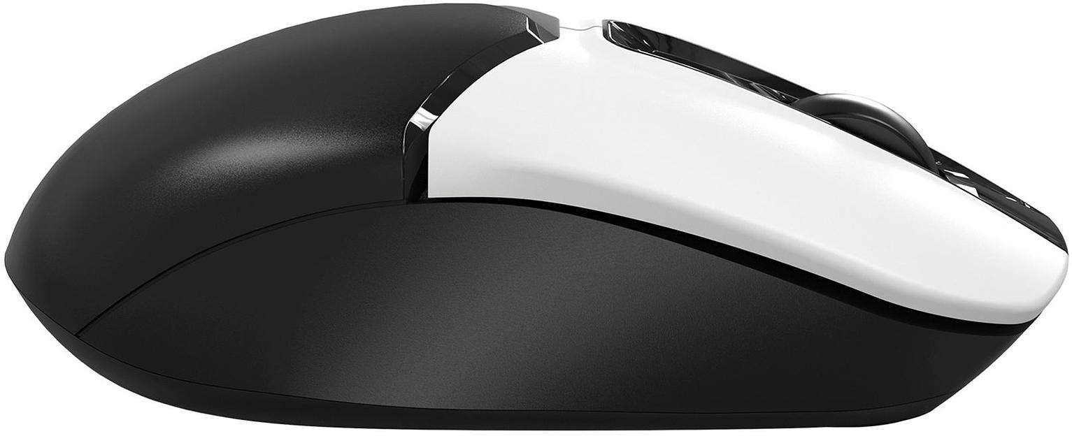 Мышь A4Tech Fstyler FB12S черный/белый оптическая (1200dpi) silent беспроводная BT/Radio USB (2but) фото 6