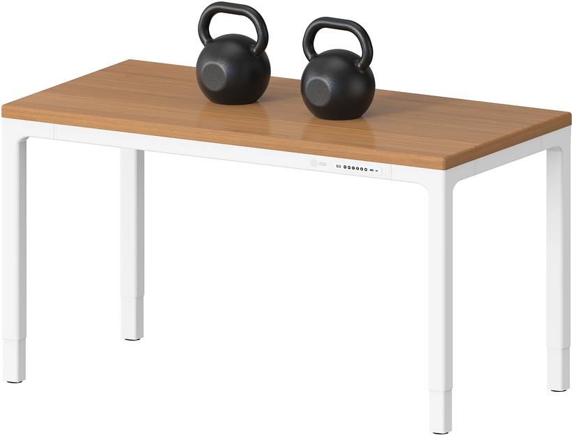 Стол для компьютера Cactus CS-ET-WWD столешница МДФ белый дуб молочный каркас белый фото 6