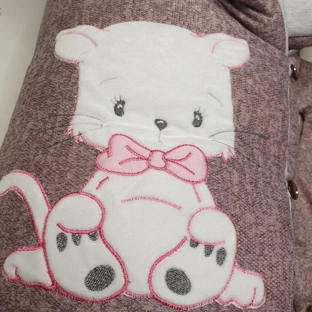 № 435 Комплект на выписку с вышивкой «Мой Котенок», розовый ОПТ фото 2