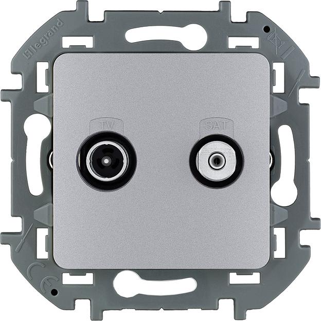 Legrand 673882 Розетка TV/SAT "звезда" - INSPIRIA - алюминий фото 1