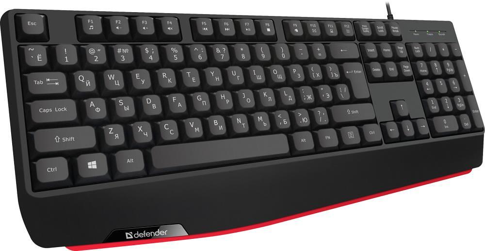 Defender Проводная клавиатура Atom HB-546 RU,черный,104+FN,1.8м Defender 45546 фото 2