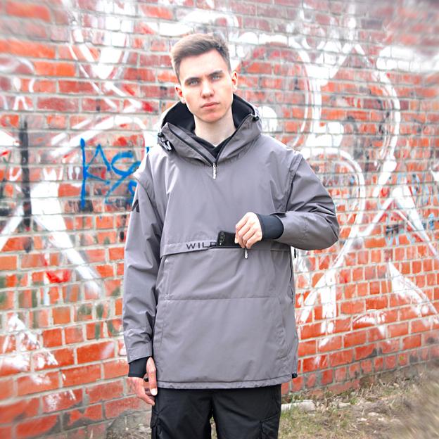 Сноубордический анорак WVX Stil серый ОПТ фото 3