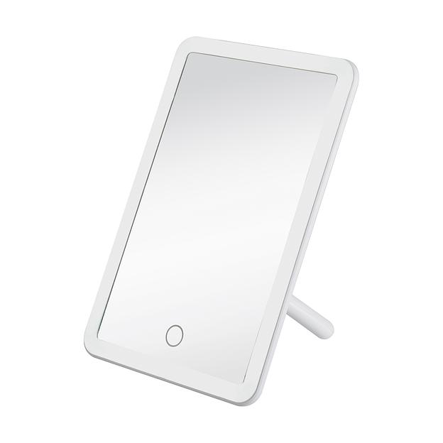 Настольный светильник-зеркало квадрат TLD-591 White 80Lm 6000К диммируемый с акк. UNIEL фото 1