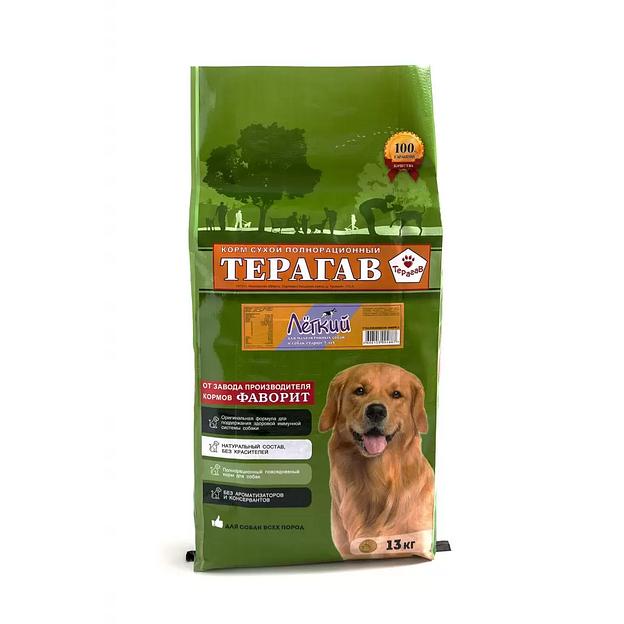 Корм для малоактивных собак и собак старше 7 лет Терагав «Легкий» 13 кг ОПТ фото 1