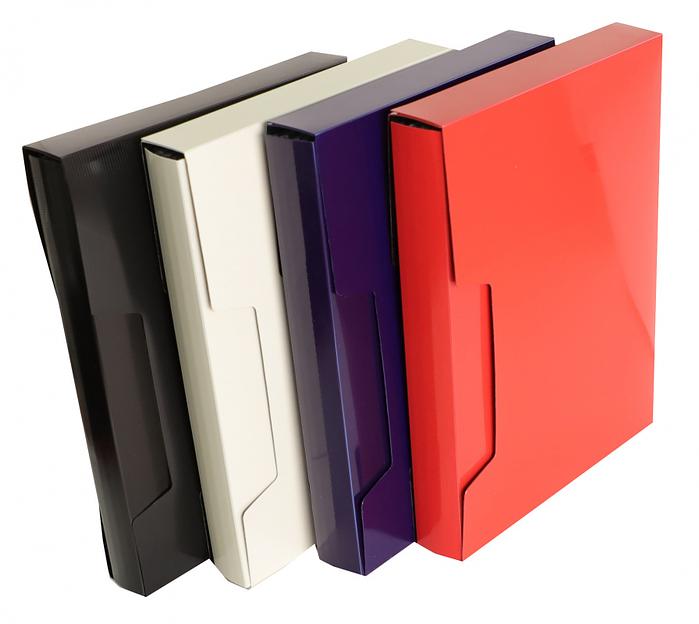 Папка с 80 прозр.вклад. Бюрократ DeLuxe DLVBOX80BBERRY A4 пластик 0.7мм черничный в коробе фото 4