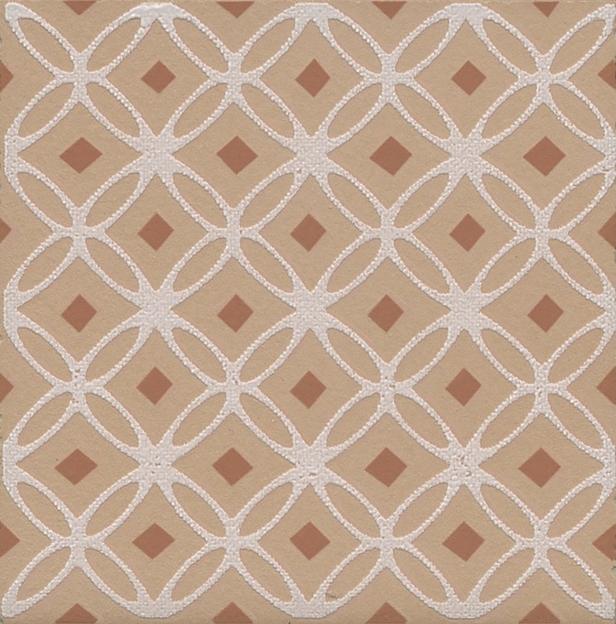 Декор Kerama Marazzi Агуста 1 оранжевый матовый 98x98 фото 1