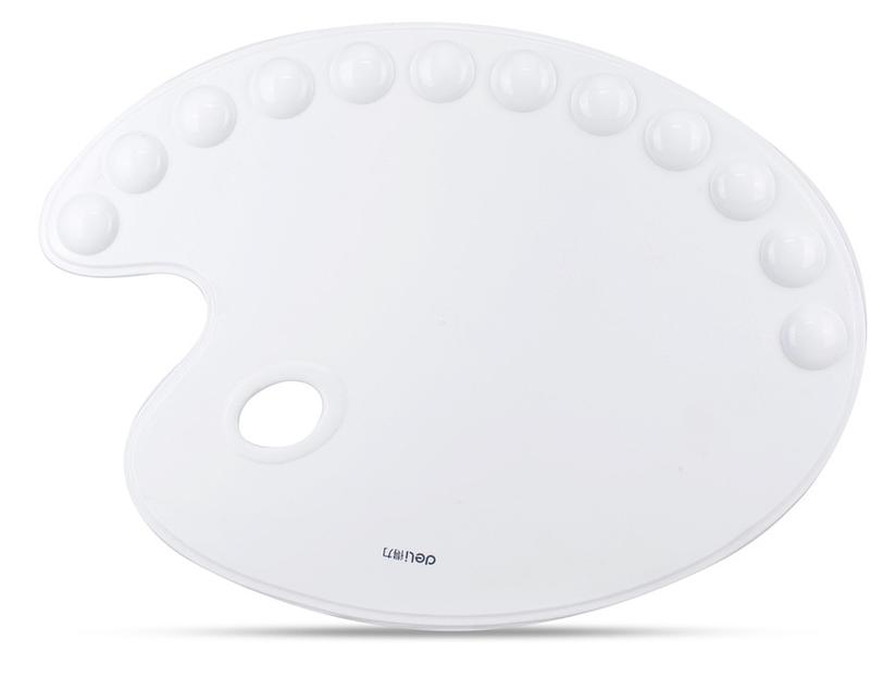 Палитра для смешивания красок Deli 68300 эллипс 400x290мм пластик фото 2