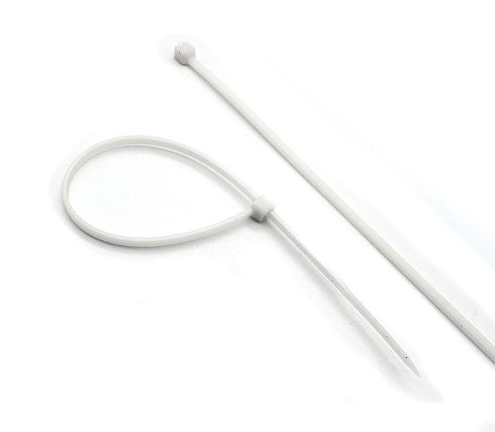 Хомут-стяжки ленточные 4x300 (3,6x300) бел фото 1