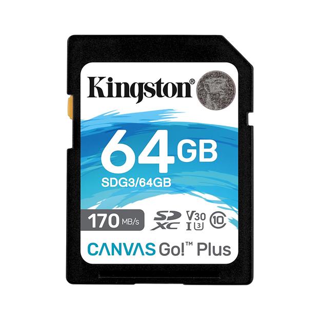 Карта памяти  Kingston  SDG3/64GB  SD 64GB  Canvas Go Plus фото 2