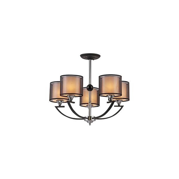 Люстра HIPER Andrea H025-5, 5 х 60 Вт, черный/хром фото 1